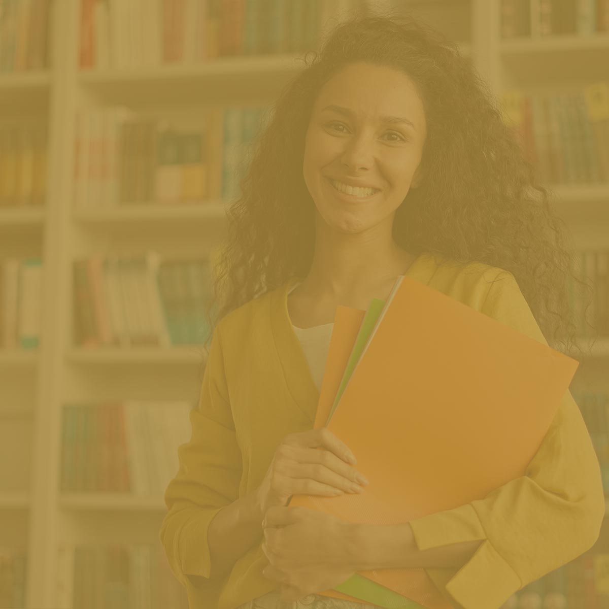 Woman holding papers